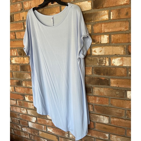 JW Style Women’s Light Blue Asymmetrical Bottom Nightgown Size XL - Picture 5 of 7